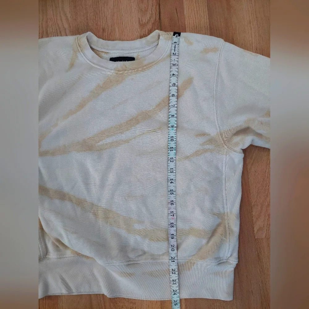 LES TIEN Tie-dye Brushed-back Cotton Sweatshirt - Beige - Picture 6 of 10
